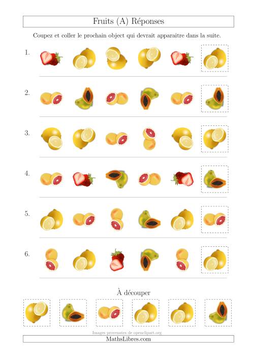 Patrons des Fruits avec Deux Particularités (Forme et Rotation) (A) page 2