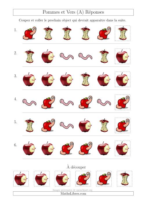 Patrons des Pommes et Vers avec Une Seule Particularité (Forme) (A) page 2