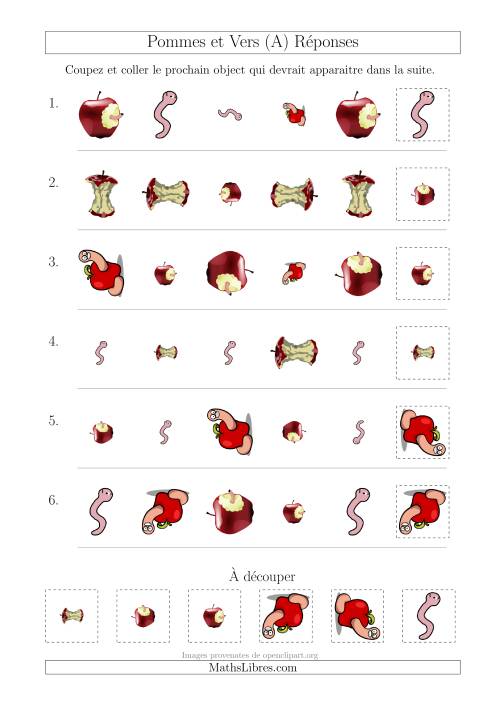 Patrons des Pommes et Vers avec Trois Particularités (Forme, Taille et Rotation) (A) page 2