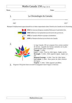 Problèmes Mathématiques du Canada 150