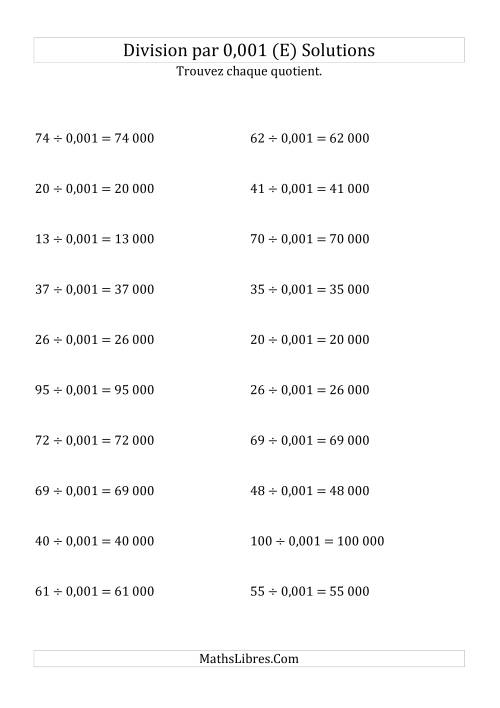 Division de nombres entiers par 0,001 (E) page 2