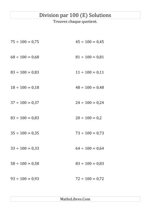 Division de nombres entiers par 100 (E) page 2