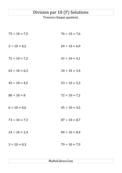 Division de nombres entiers par 10 (F) page 2