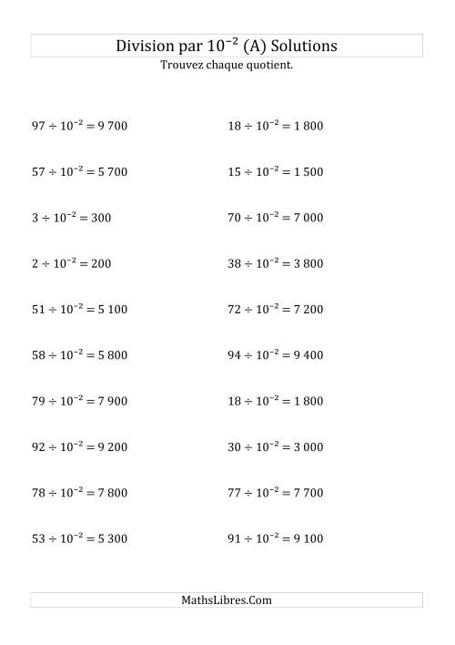 Division de nombres entiers par 10⁻² (A) page 2