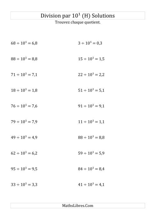 Division de nombres entiers par 10¹ (H) page 2