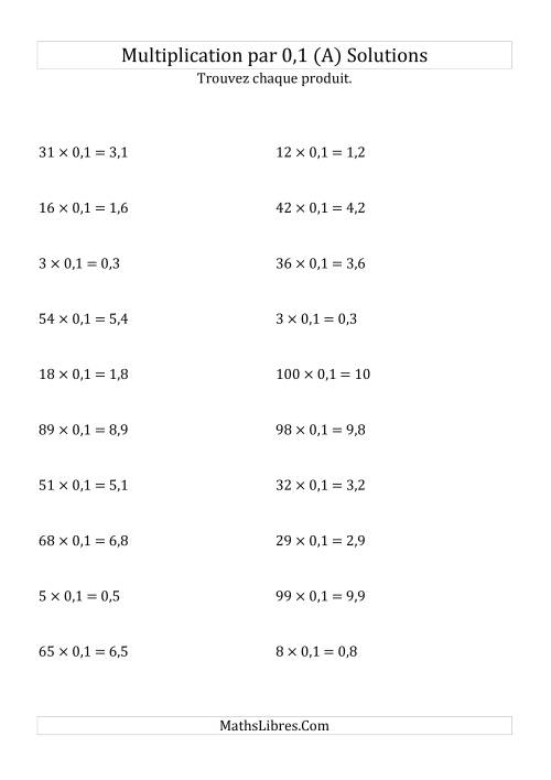 Multiplication de nombres entiers par 0,1 (Tout) page 2