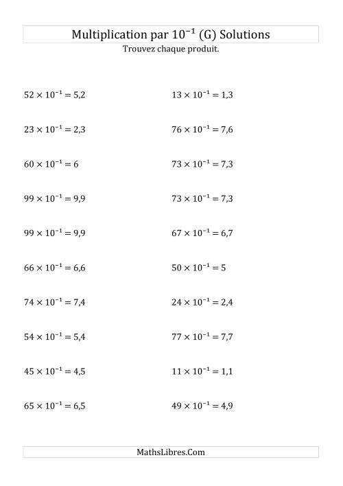 Multiplication de nombres entiers par 10⁻¹ (G) page 2