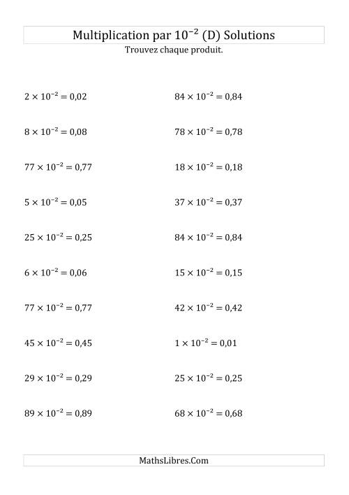 Multiplication de nombres entiers par 10⁻² (D) page 2