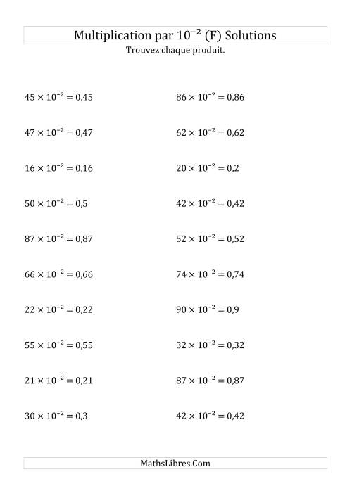 Multiplication de nombres entiers par 10⁻² (F) page 2