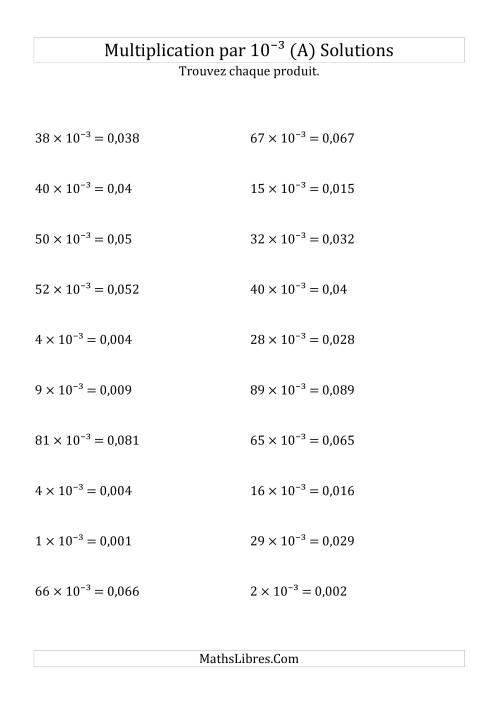 Multiplication de nombres entiers par 10⁻³ (A) page 2