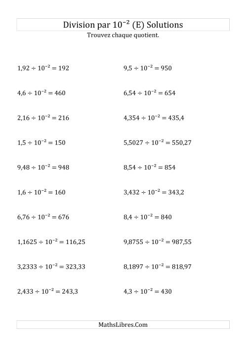 Division de nombres décimaux par 10<sup>-2</sup> (E) page 2