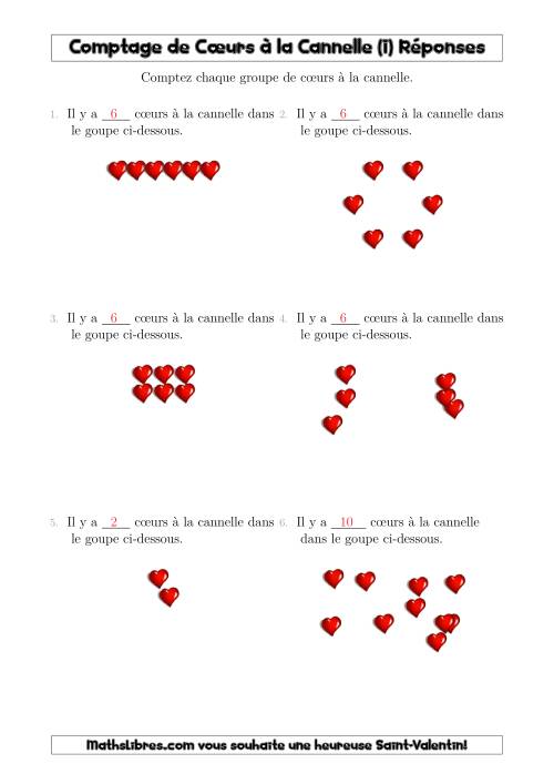 Comptage de Cœurs de Cannelle Arrangés en Formes Diverses (I) page 2