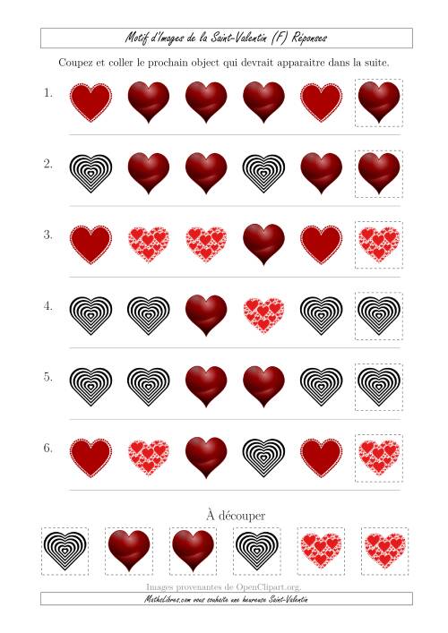 Motif d'Images de la Saint Valentin avec la Forme Comme Attribut Seulement (F) page 2