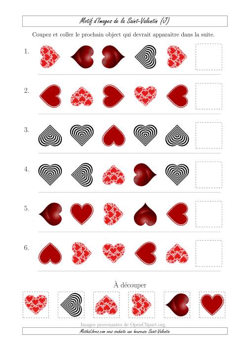 Motif d'Images de la Saint Valentin avec la Forme & la Rotation  Comme Attributs (J)