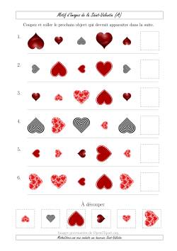 Motif d'Images de la Saint Valentin avec la Forme, la Taille & la Rotation Comme Attributs