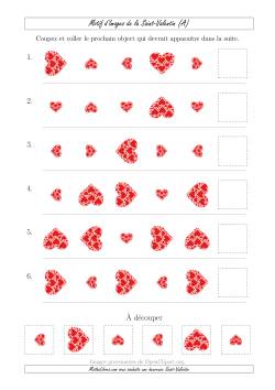 Motif d'Images de la Saint Valentin avec la Taille et la Rotation Comme Attributs