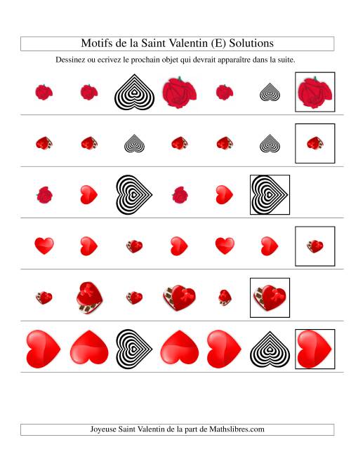 Motifs de la Saint Valentin avec Trois Particularités (forme, taille & rotation) (E) page 2