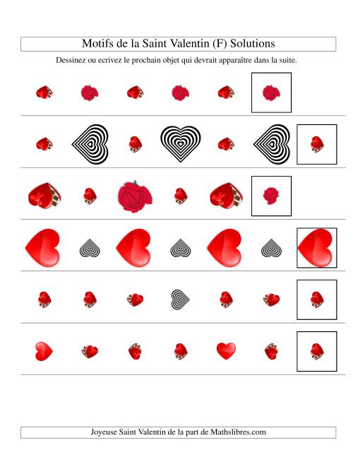 Motifs de la Saint Valentin avec Trois Particularités (forme, taille & rotation) (F) page 2