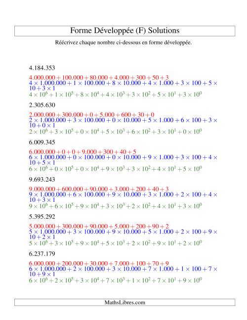 Écriture de nombres en forme dévoleppée 1.000.000 à 9.999.999 (version EU) (F) page 2